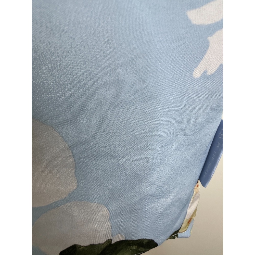 B by Ted Baker Floral Pajama Cami Top Blue Size 16 Strappy Sleepwear PF Satin - Picture 9 of 11